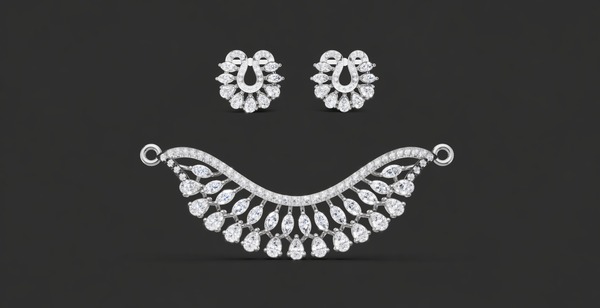 RAIN DROP RAIDIANT PENDANT AND EARING SET