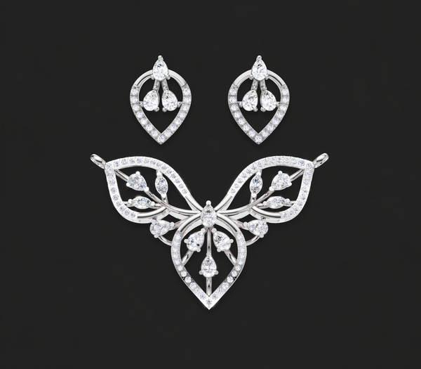 ROSEWING GRACE PENDANT AND EARING SET