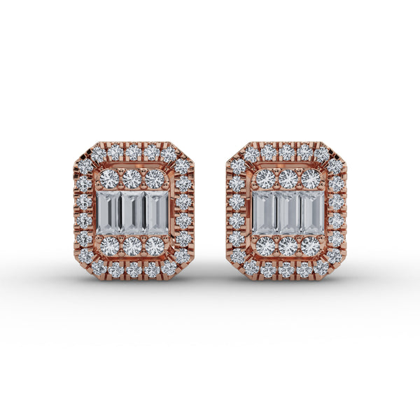 Royal Halo Diamond Studs