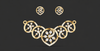 FLORAL ORBIT PENDANT AND EARING SET