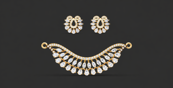 RAIN DROP RAIDIANT PENDANT AND EARING SET