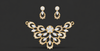 MOON PETAL CHARM PENDANT AND EARING SET