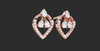 PEAR SHAPE THREE DIAMOND STUD EARING