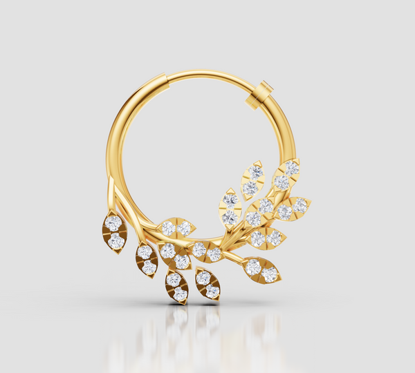 LEAF BLOOM NATH NOSE PIN