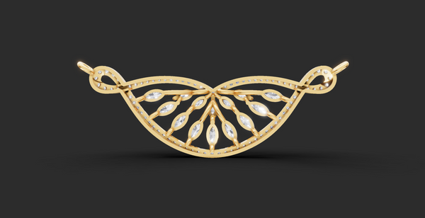 MARQUISE LEAF GRACE PENDANT AND EARING SET