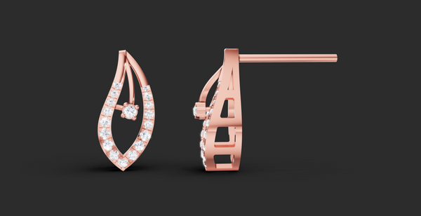 ELEGANT LEAF DROP STUD EARING
