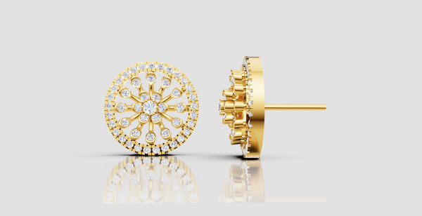 DIAMOND SUNFLOWER STUDS EARING