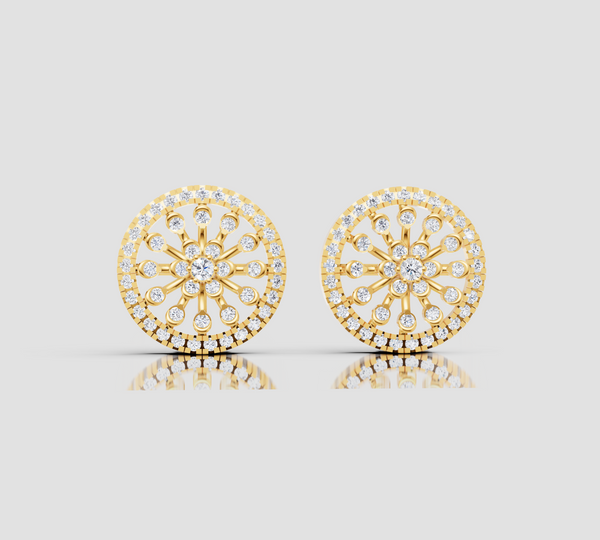 DIAMOND SUNFLOWER STUDS EARING