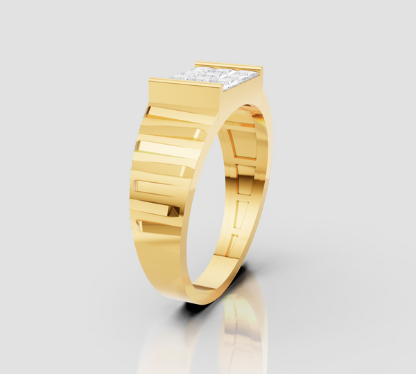REGAL BLOCK DIAMOND RING