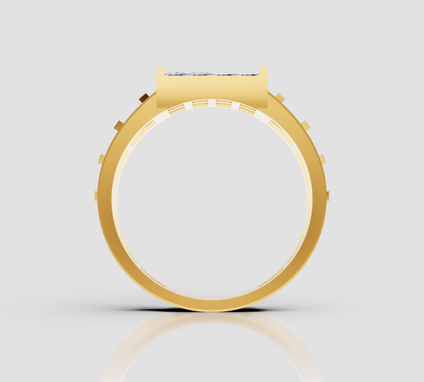 REGAL BLOCK DIAMOND RING