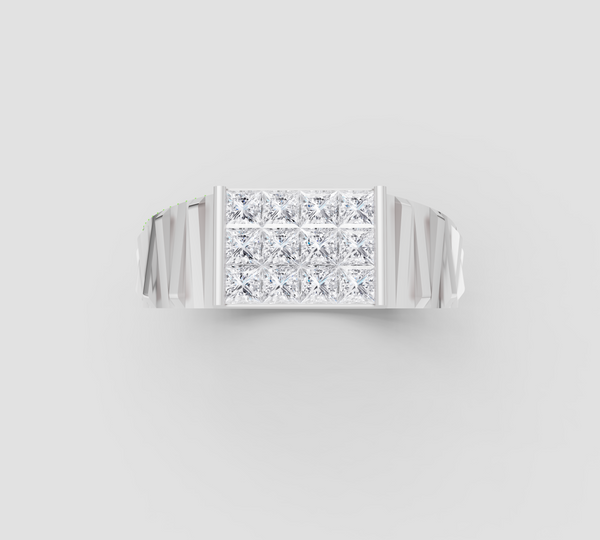 REGAL BLOCK DIAMOND RING