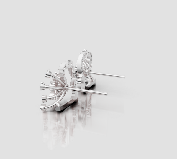 ROSE FIRE DIAMOND BLOOM EARING
