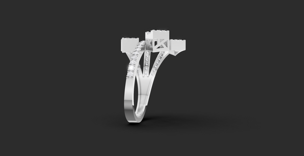 TRINITY BAGUETTE WRAP RING