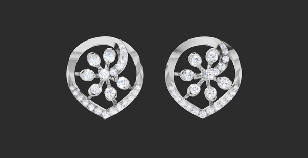RADIANT FLORAL STUDS EARING