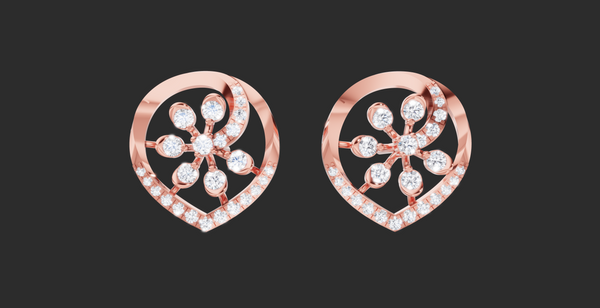 RADIANT FLORAL STUDS EARING