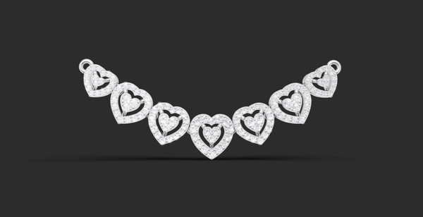 SYMPHONY HEARD PENDANT AND EARING SET