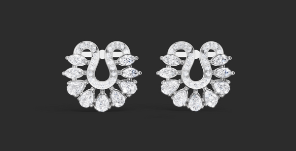 SWAN PETAL DIAMOND STUDS