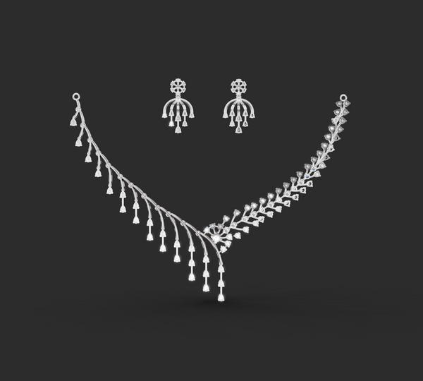 ELEGANT RAINDROP NECKLACE SET