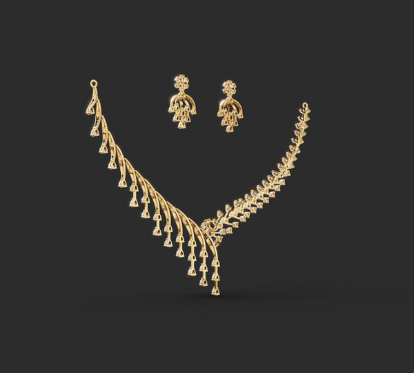 ELEGANT RAINDROP NECKLACE SET