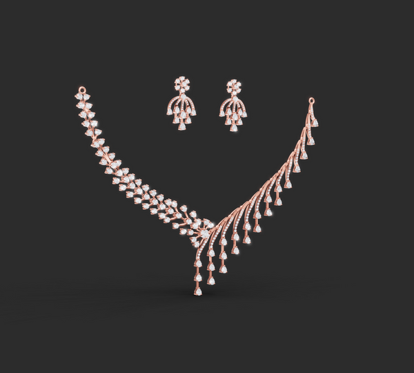ELEGANT RAINDROP NECKLACE SET