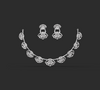 DELICATE FLORAL DIAMOND NECKLACE SET