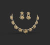 DELICATE FLORAL DIAMOND NECKLACE SET