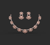 DELICATE FLORAL DIAMOND NECKLACE SET