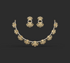 DELICATE FLORAL DIAMOND NECKLACE SET