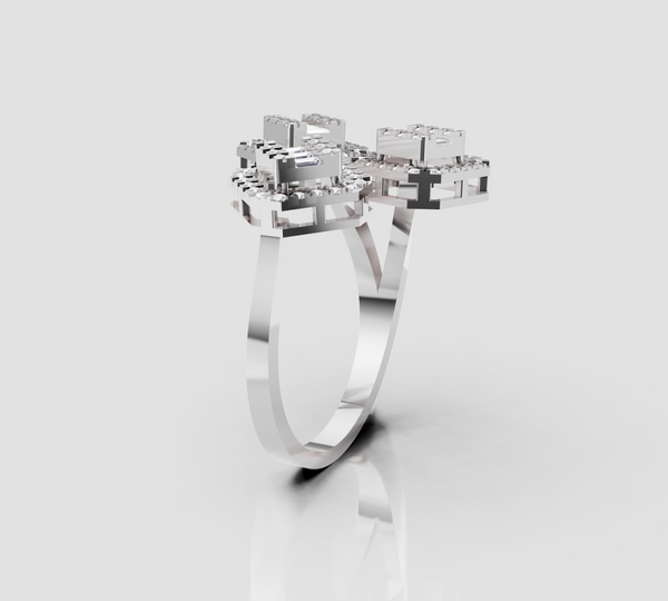LUXE TRINITY BAGUETTE RING