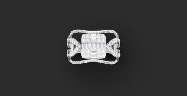 ETERNA SQUARE DIAMOND RING
