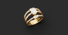 IMPERIAL THREE- BAND RING