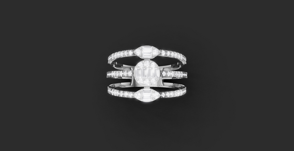IMPERIAL THREE- BAND RING