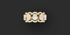 BAGUETTE HALO SCALLOP RING