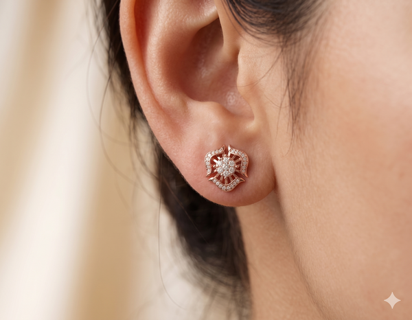 Celestial Floral Diamond Studs