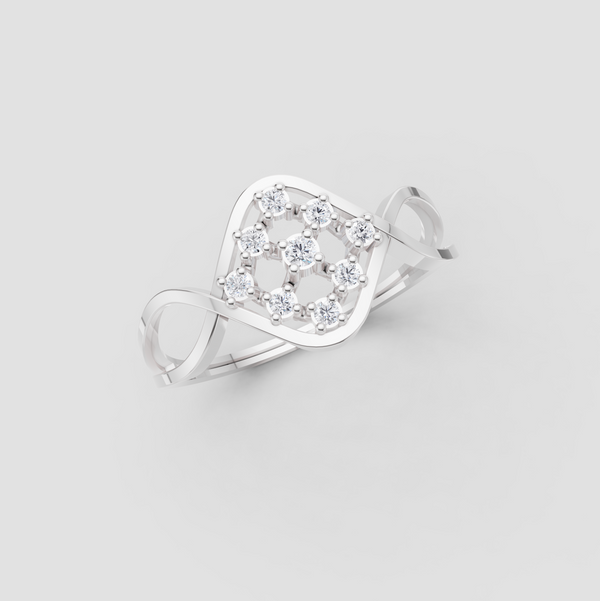 ROHMBUS NET DIAMOND RING