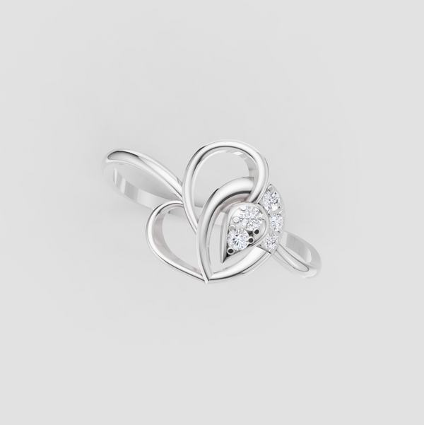 CELESTE LEAF SPARKLE RING