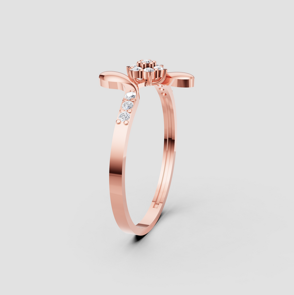 TWINKLE CURVE BLOOM DIAMOND RING