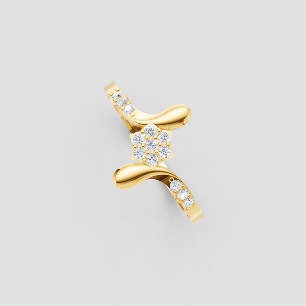 TWINKLE CURVE BLOOM DIAMOND RING