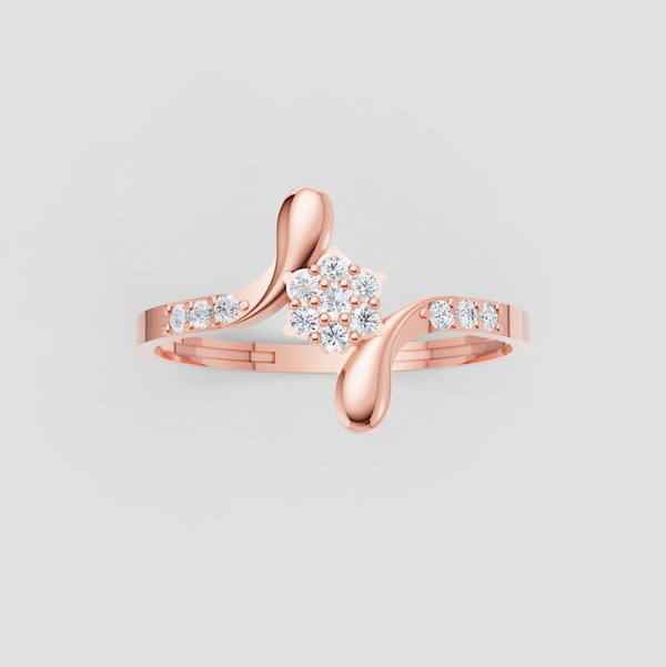 TWINKLE CURVE BLOOM DIAMOND RING