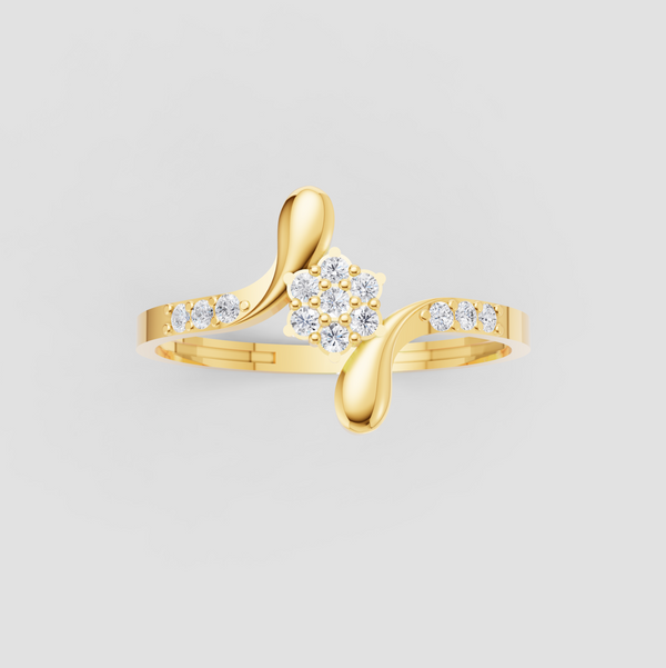 TWINKLE CURVE BLOOM DIAMOND RING