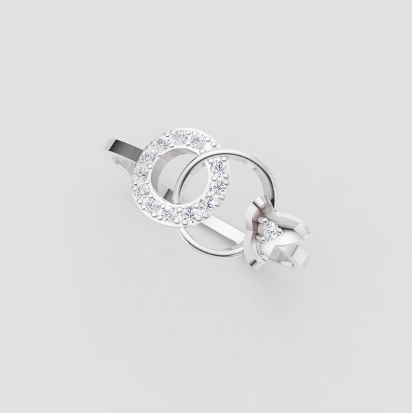 RAIDIANT LOOP DOUBLE CIRCLE RING