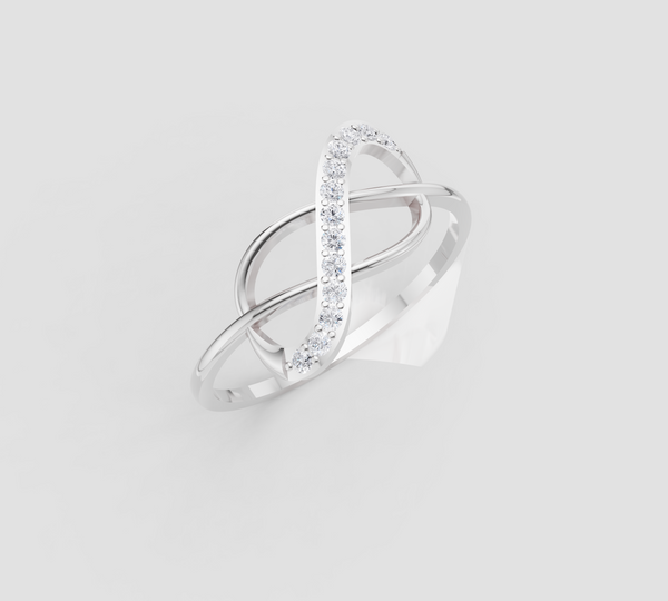 INFINITY KNOT DIAMOND RING