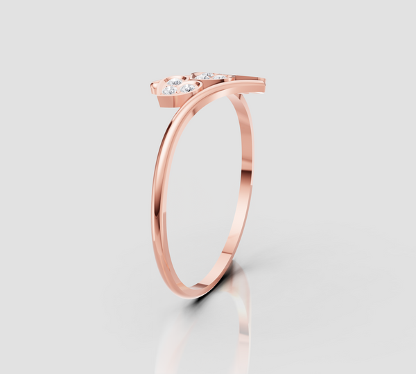 TRI HEART RING