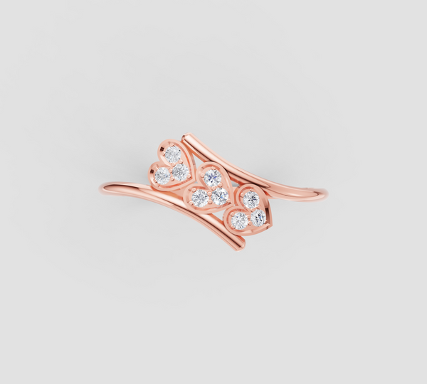 TRI HEART RING