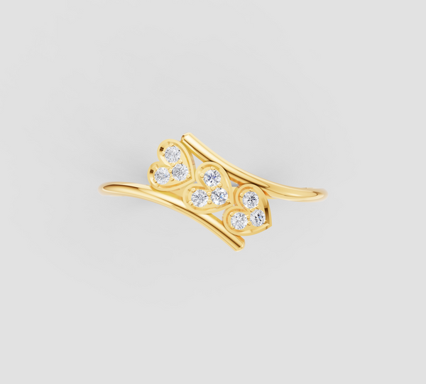 TRI HEART RING