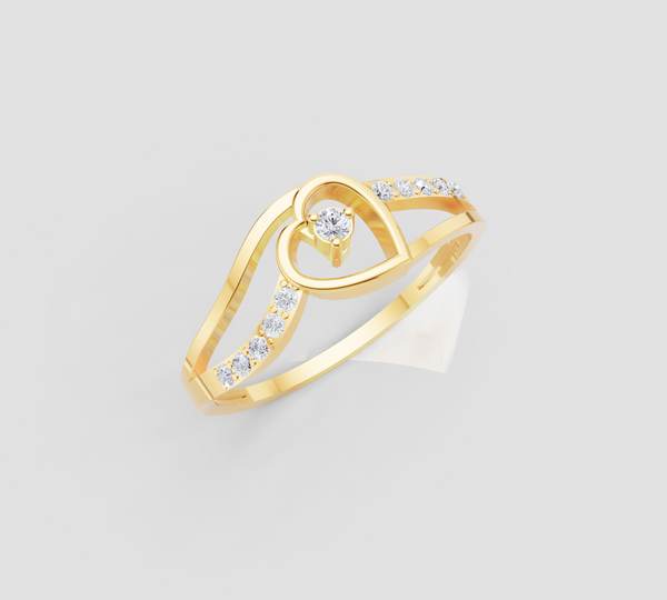 AMORA HEART TWIST DIAMOND RING