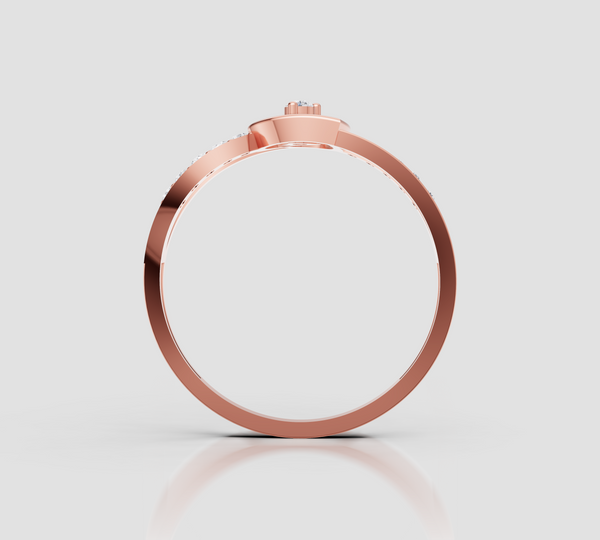 AMORA HEART TWIST DIAMOND RING