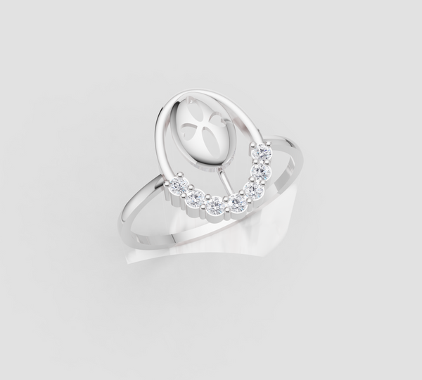 OVAL FLOWER RING
