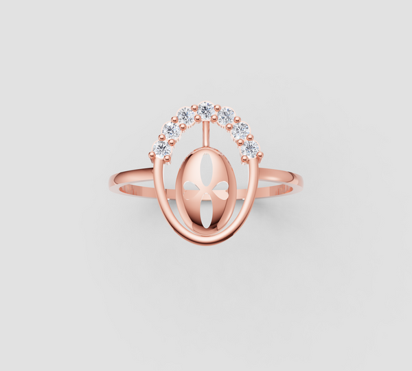 OVAL FLOWER RING