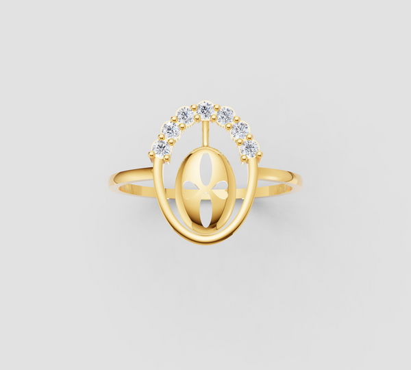 OVAL FLOWER RING